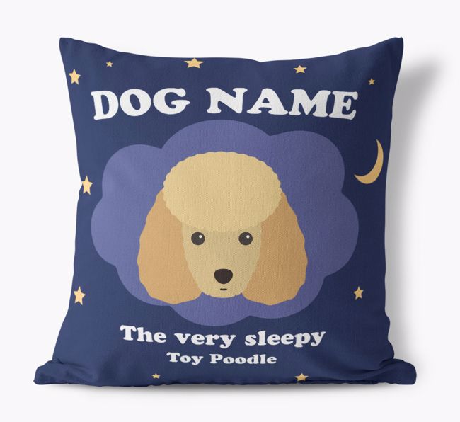 Very Sleepy: Personalized {breedFullName} Canvas Pillow